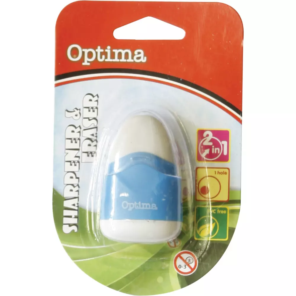 OPTIMA REZAČ/GUMICA ROUND DUO BLISTER