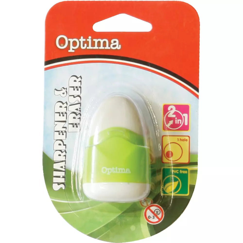 OPTIMA REZAČ/GUMICA ROUND DUO BLISTER