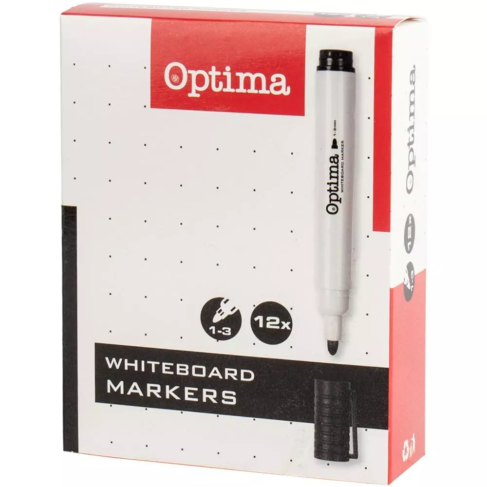 OPTIMA MARKER bela tabla CRNI