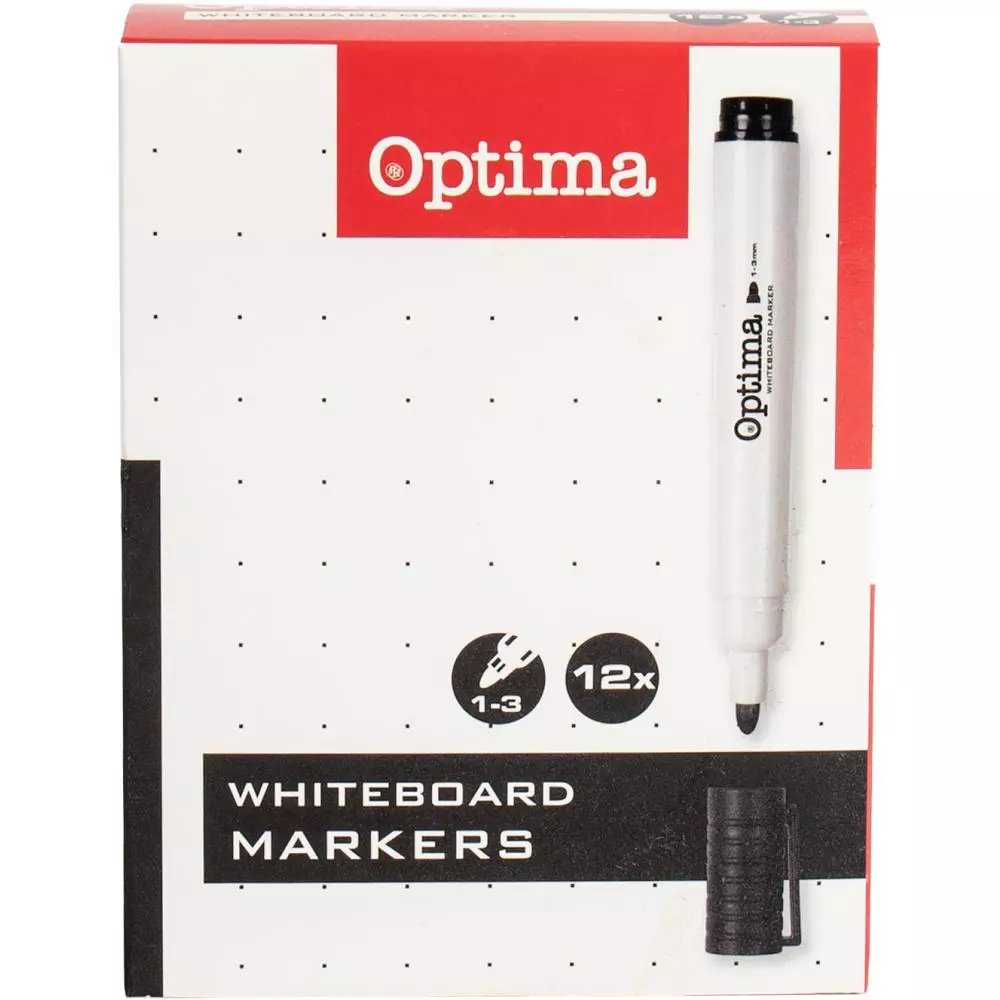 OPTIMA MARKER bela tabla CRNI