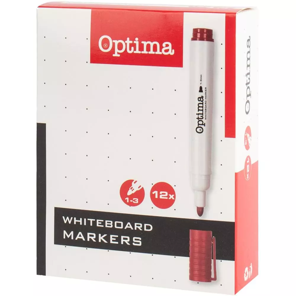 OPTIMA MARKER bela tabla CRVENI