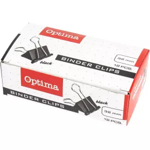 OPTIMA ŠTIPALJKA ZA PAPIR 32MM CRNA,1/12