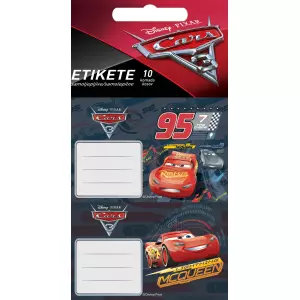NALEPNICE  ZA SVESKE DISNEY CARS 10 KOM
