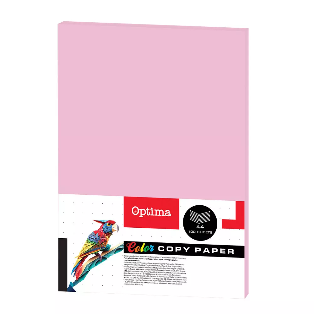 OPTIMA FTK PAPIR FLUO ROZE 100/1 75g A4