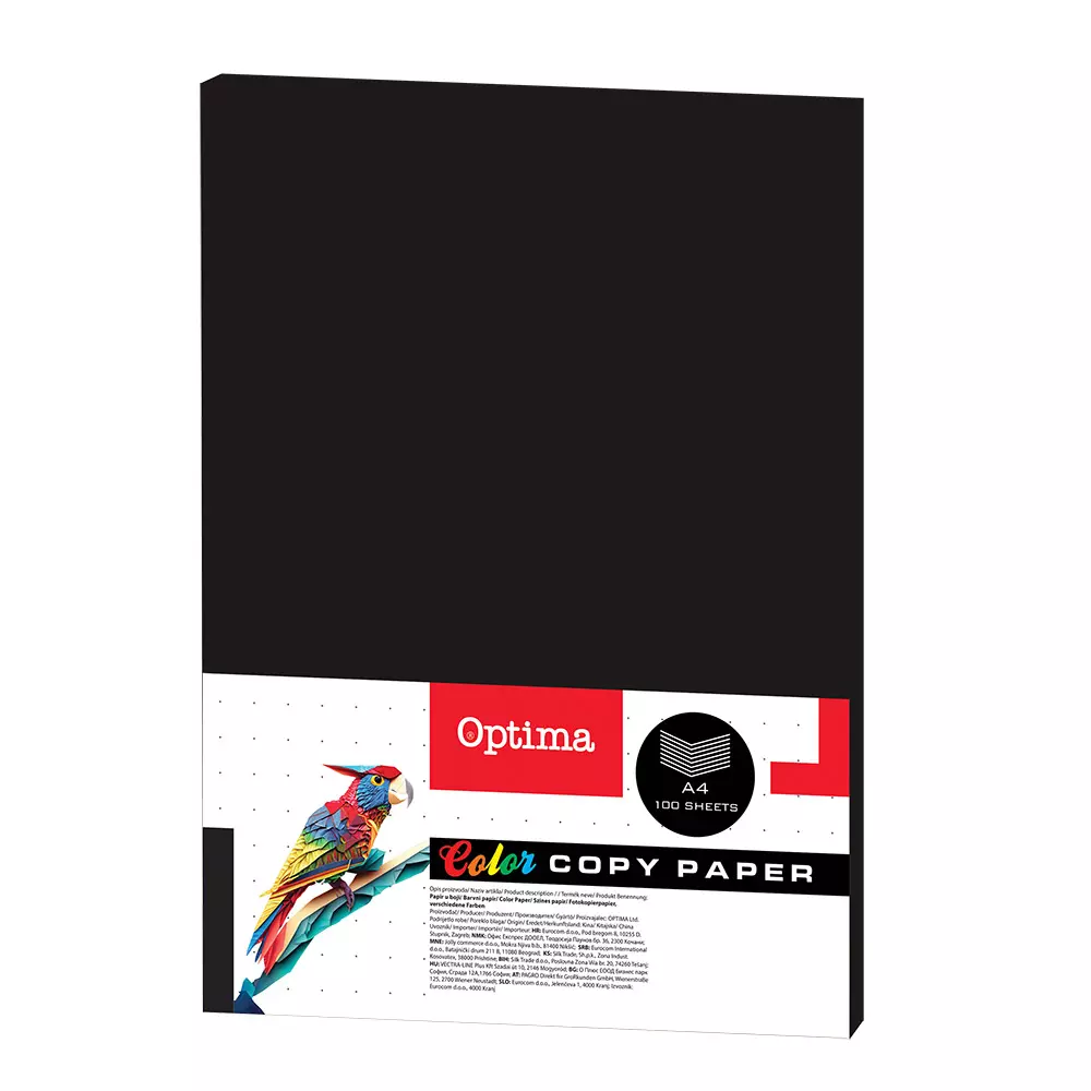 OPTIMA FTK PAPIR INT. CRNA 100/1 80g A4