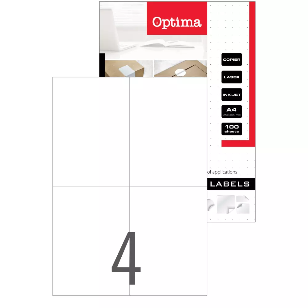 ETIKETE 100/1 105X148 (4 kom) OPTIMA