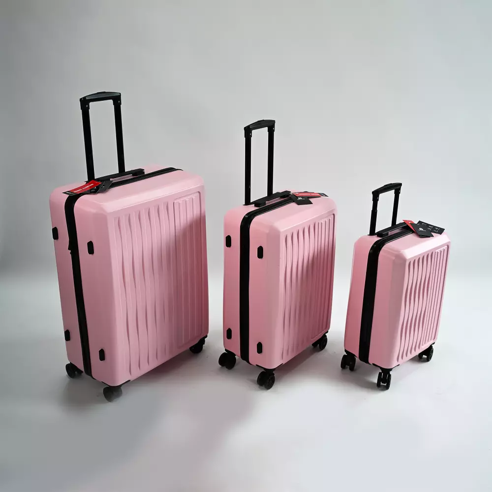 KOFERI ZA PUTOVANJE SET SPACE 3/1 ROZE