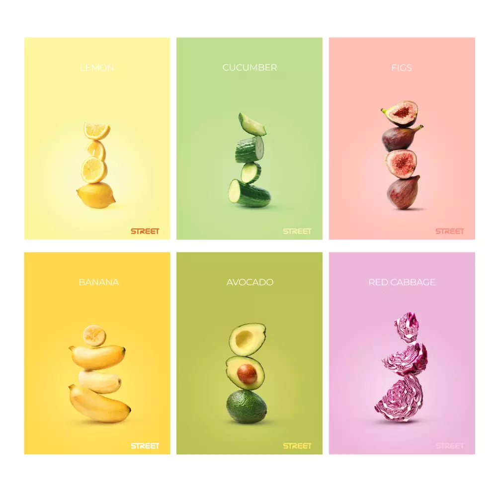 FRESH FRUIT SVESKA A4/54L/linije/MA