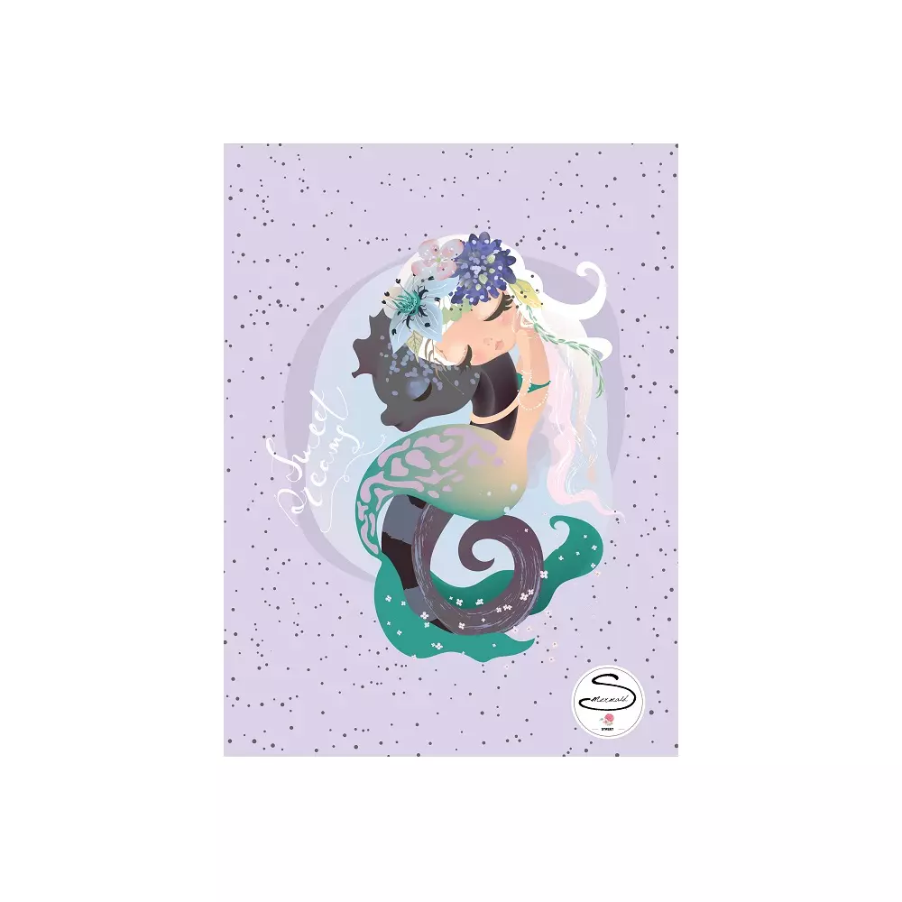 MERMAID SVESKA A5/54L/kvadrati