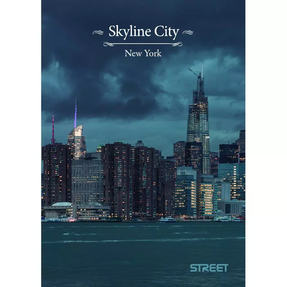 SKYLINE CITY  SVESKA A4/54/PRAZNA  80G