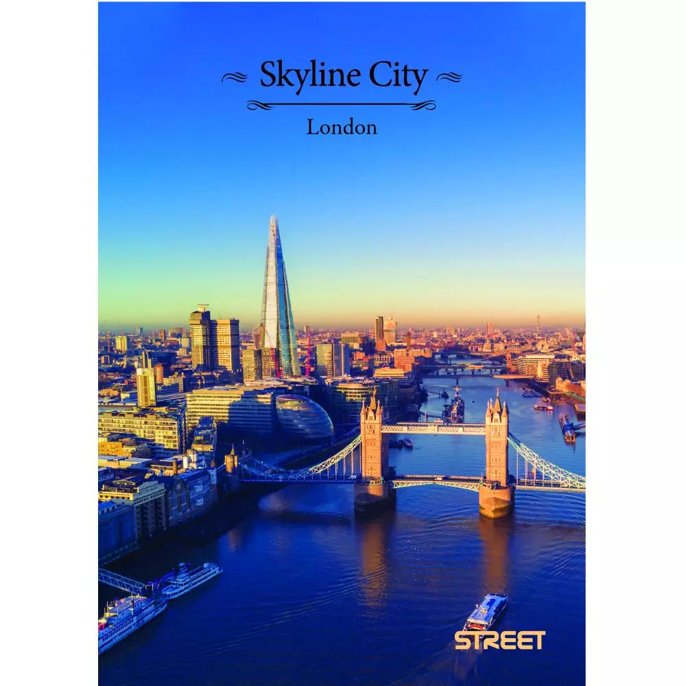 SVESKA A5 KVADRATI SKYLINE