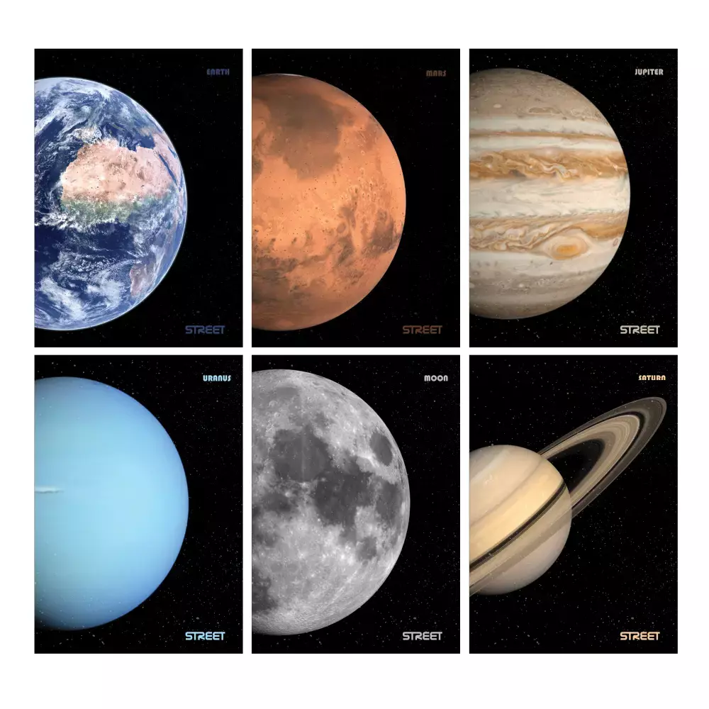 PLANETS   SVESKA A4  KVADRAT