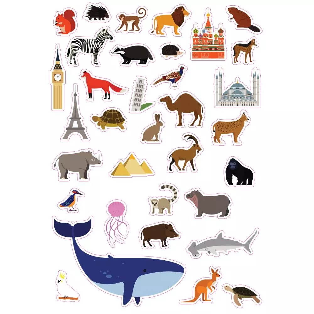 POSTER  NALEPNICE WORLD