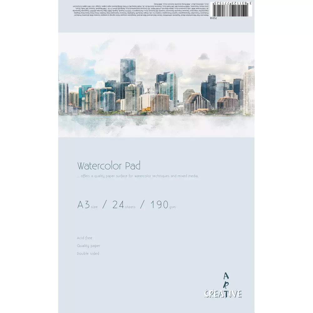 BLOK CREATIVE AKVAREL A3 24L 190G