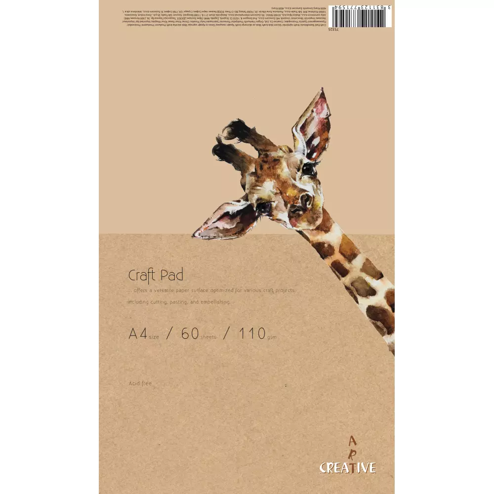BLOK CREATIVE SKICEN KRAFT A4 60L 110G