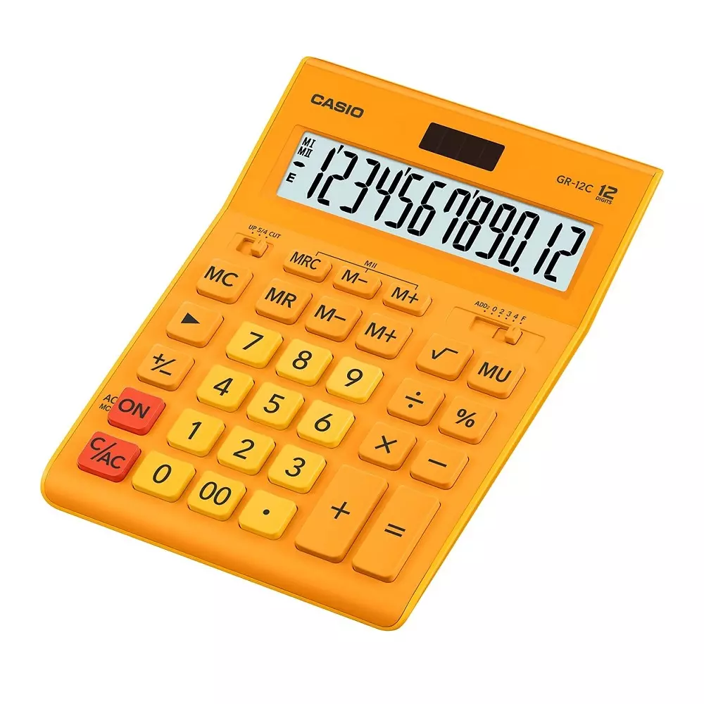 CASIO stoni kalkulator GR12 oranz