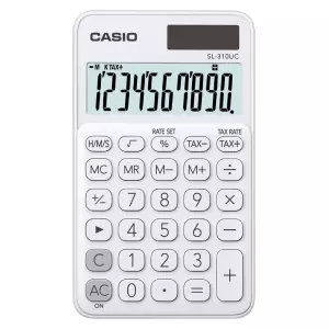 CASIO dzepni kalkulator SL 310 bela