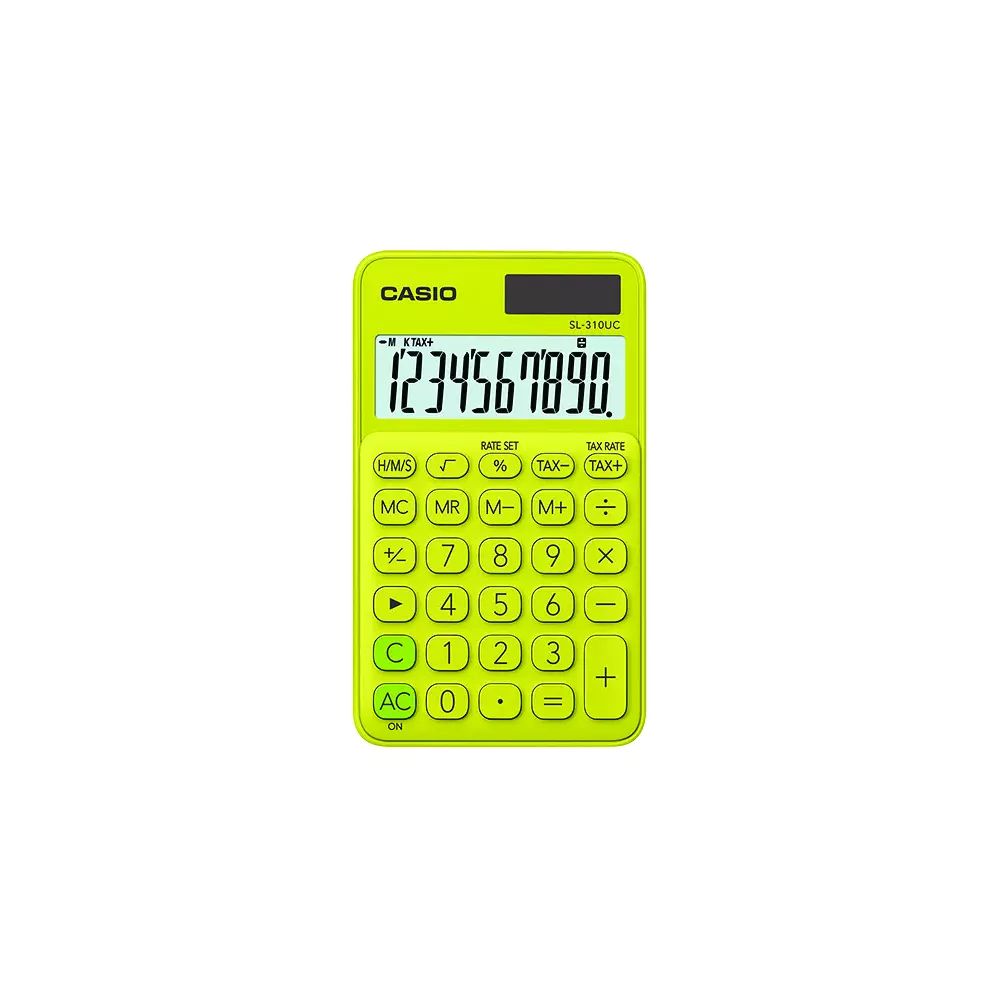 CASIO dzepni kalkulator SL 310 žuta