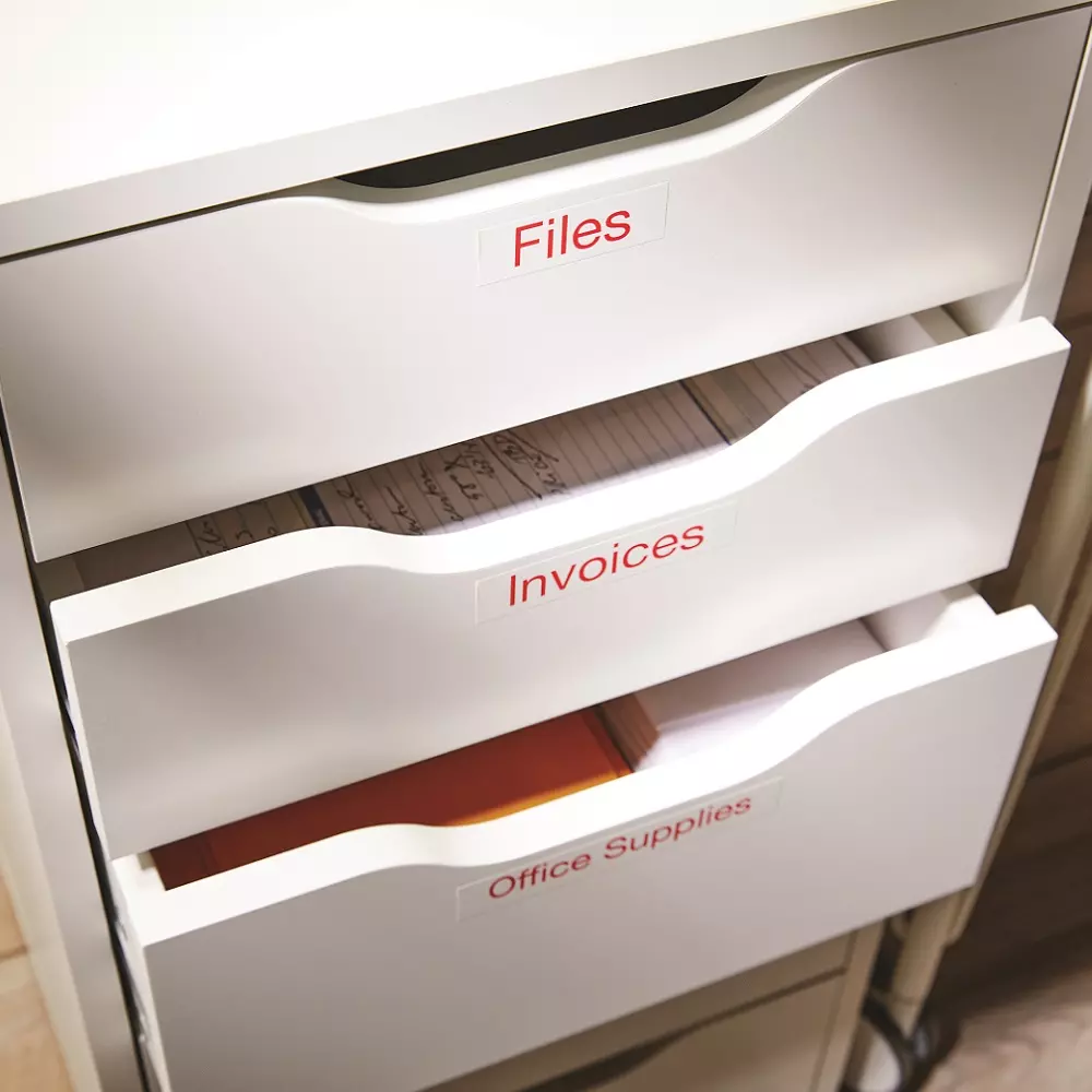 DYMO traka D1 9mm x 7m, crvena na belom