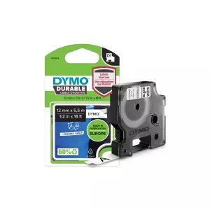 DYMO traka Durabl 12x5,5m, crna na belom