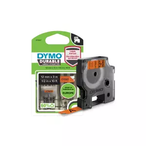 DYMO traka Durabl 12mmx3m, crna na oranz