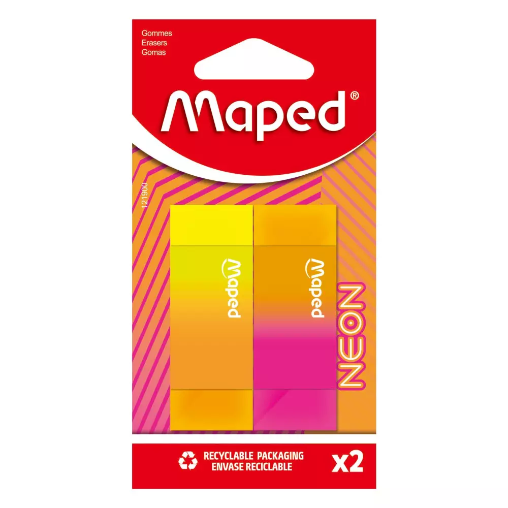 MAPED gumica NEON 1/2 blister
