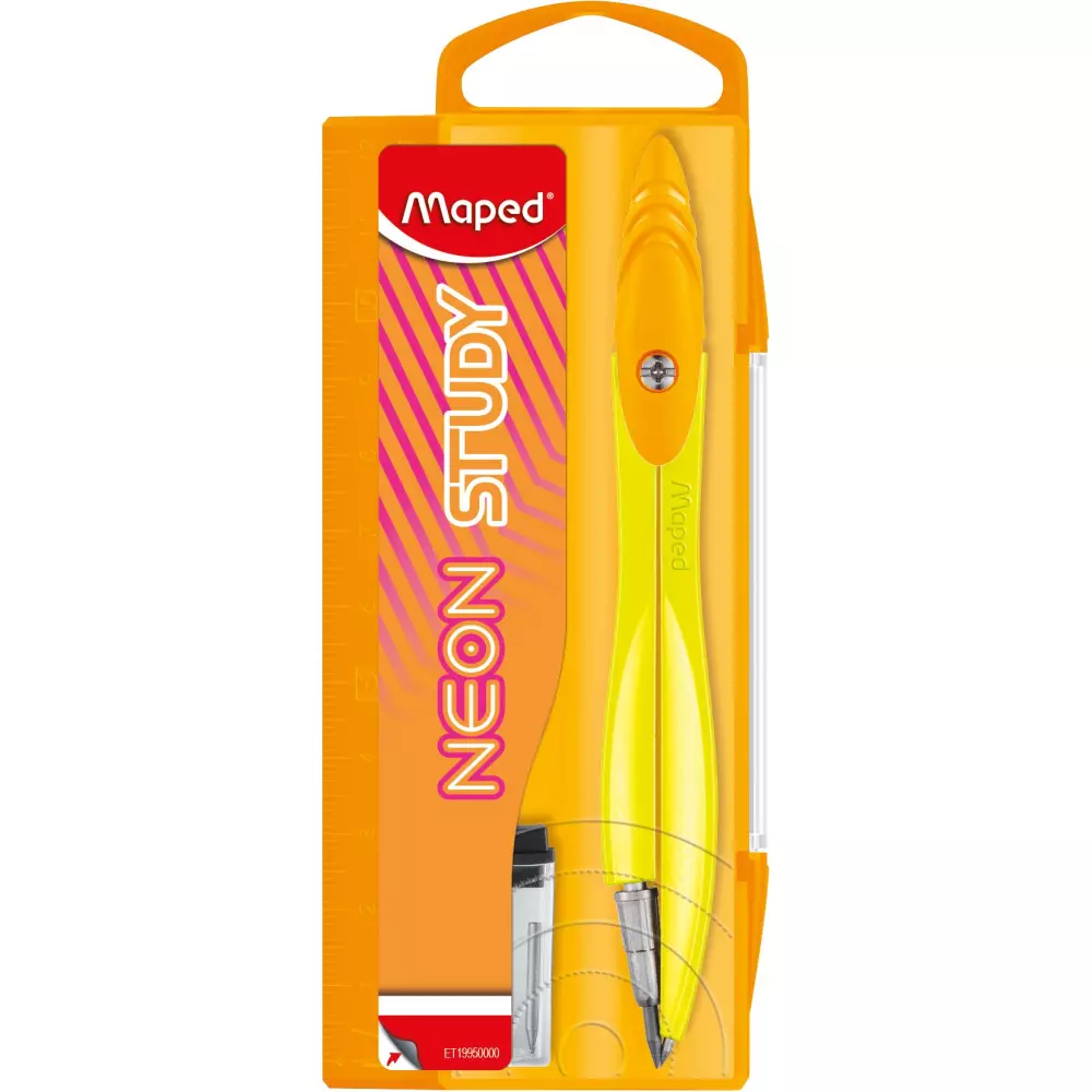 MAPED šestar STUDY NEON sa minom