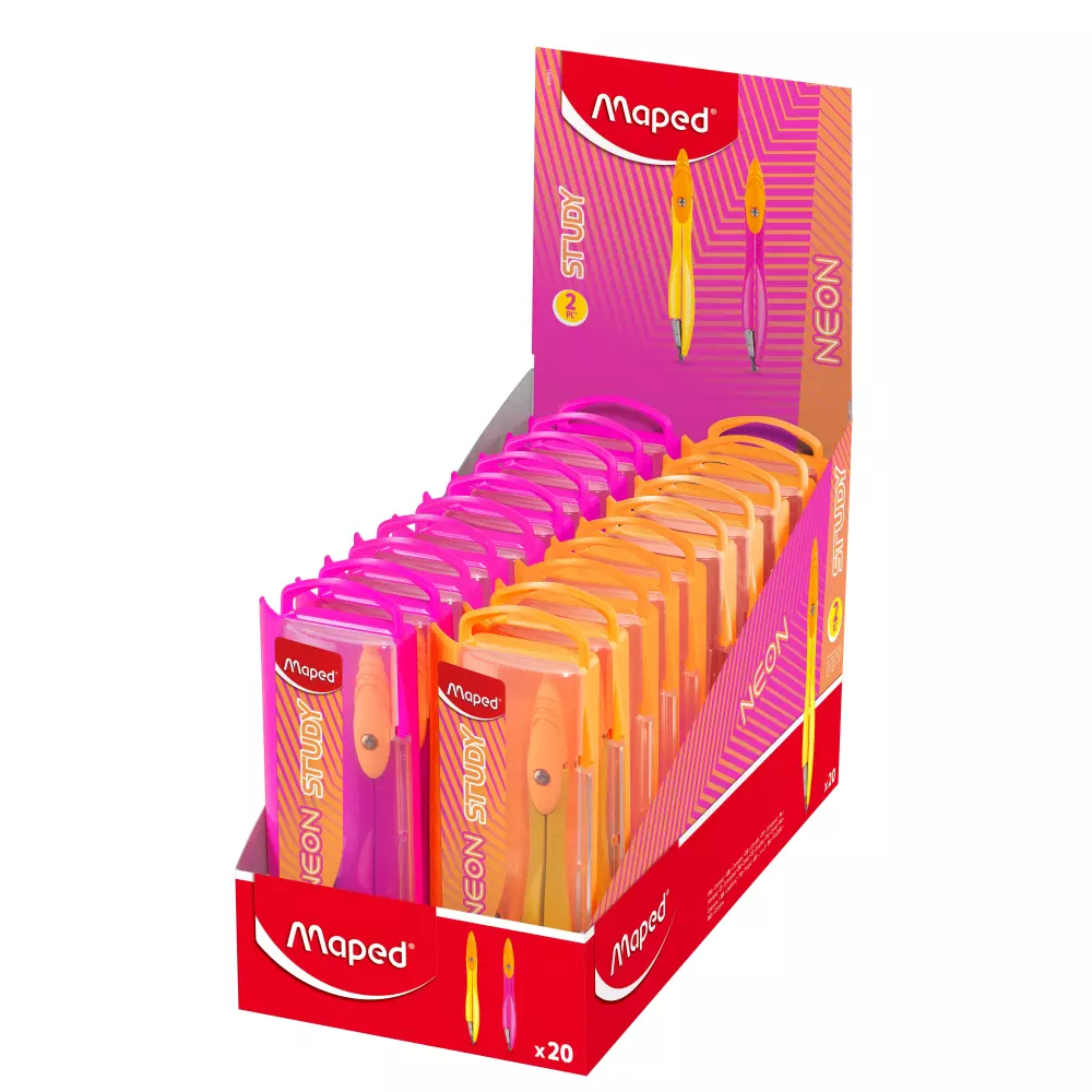 MAPED šestar STUDY NEON sa minom
