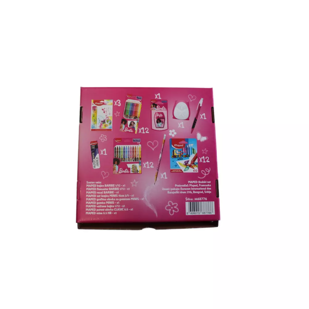 MAPED skolski set Barbie