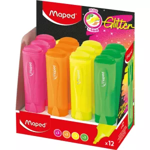 MAPED text marker FLUO GLITER 1/12