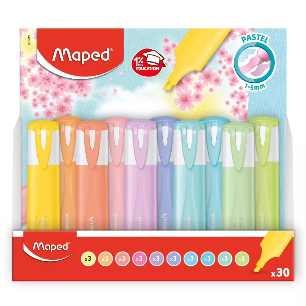 MAPED text marker PASTEL 1/30