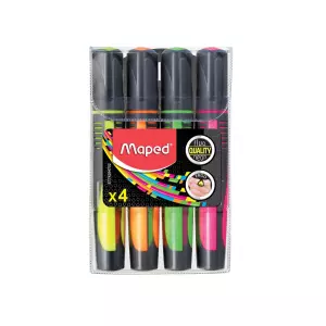 MAPED text marker FLUO PEPs MAXI SET 1/4