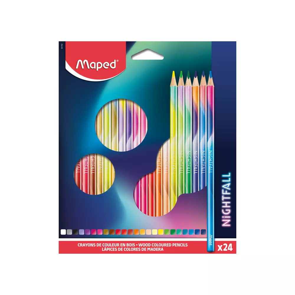 MAPED drvene bojice NIGHTFALL 1/24