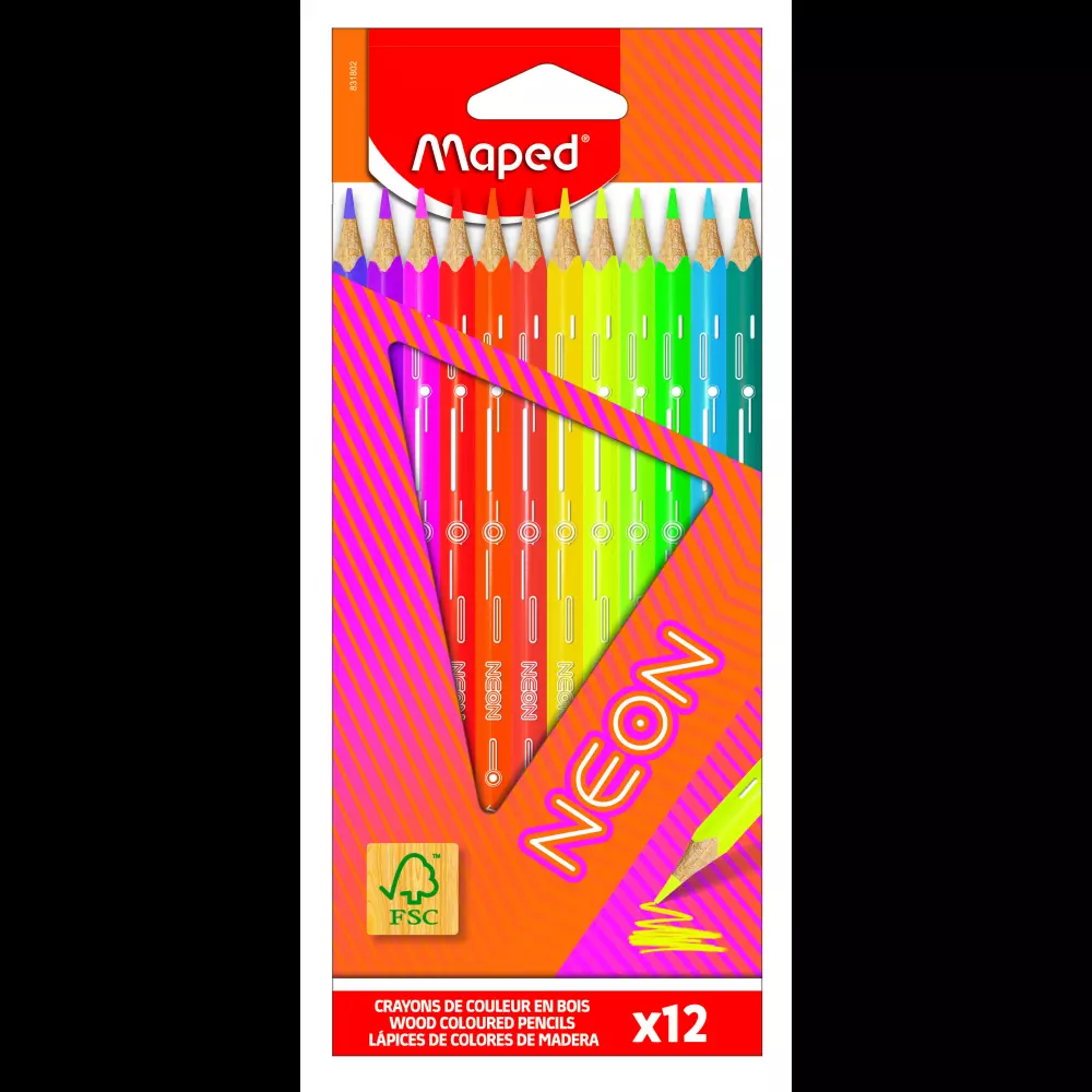 MAPED drvene bojice NEON 1/12